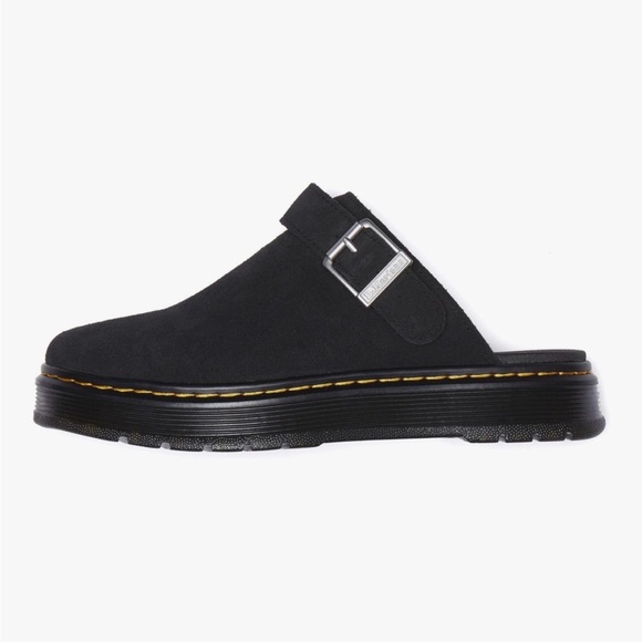 Dr. Martens Black Suede Slip-On Sandals - Picture 4 of 10